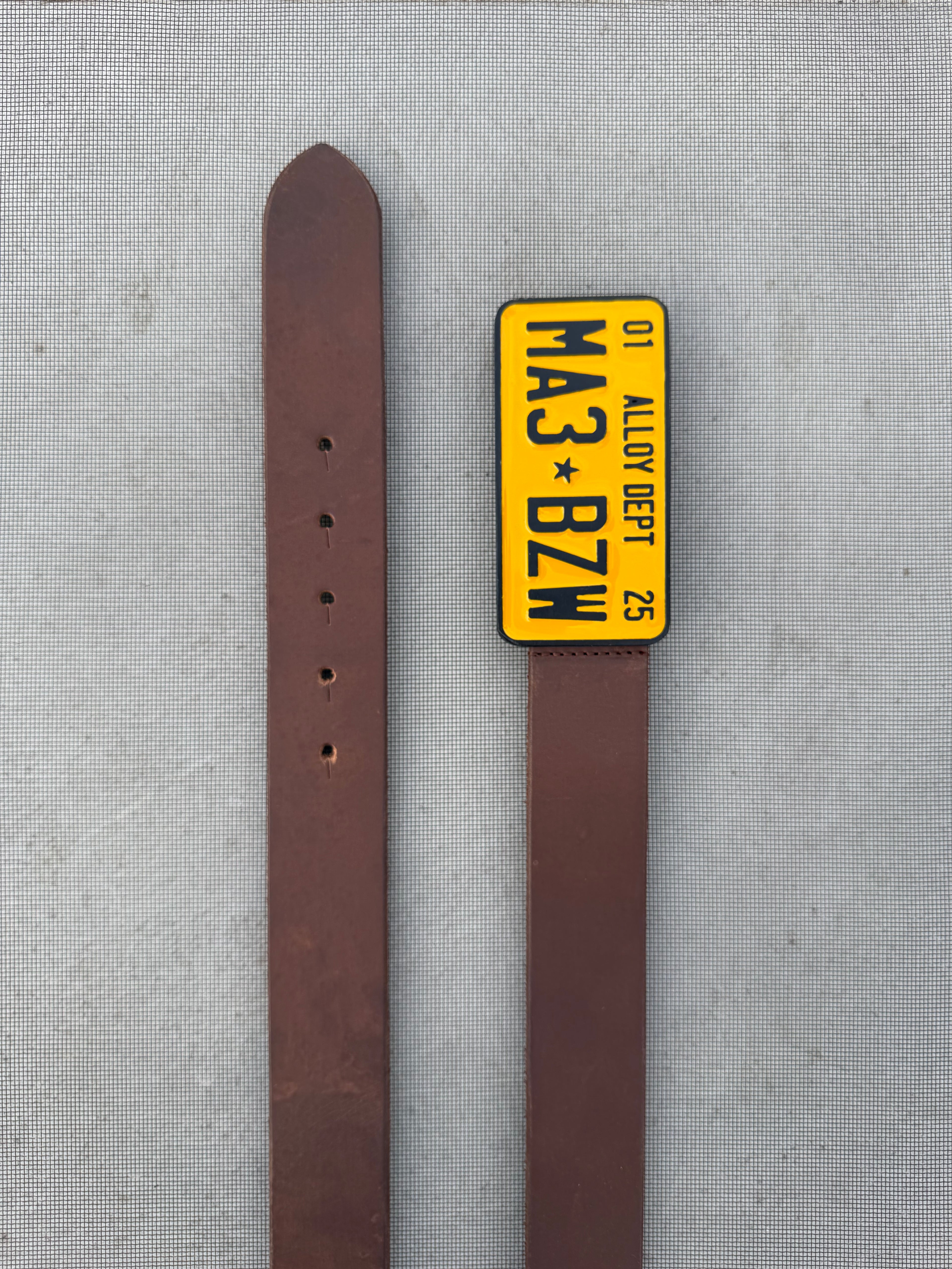 THE NUMBER PLATE BELT