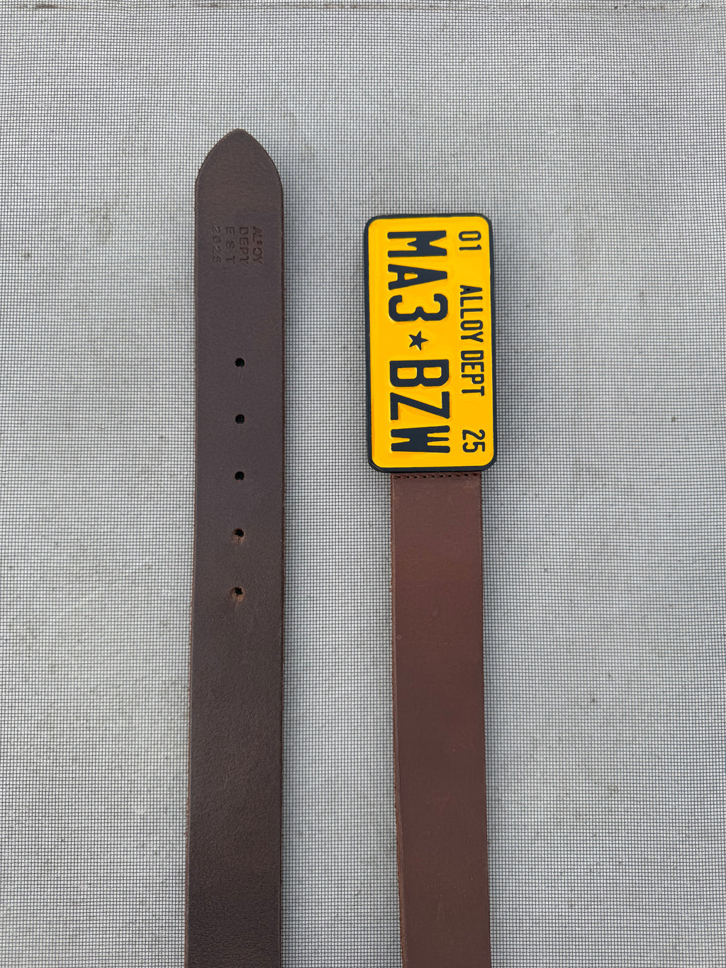THE NUMBER PLATE BELT