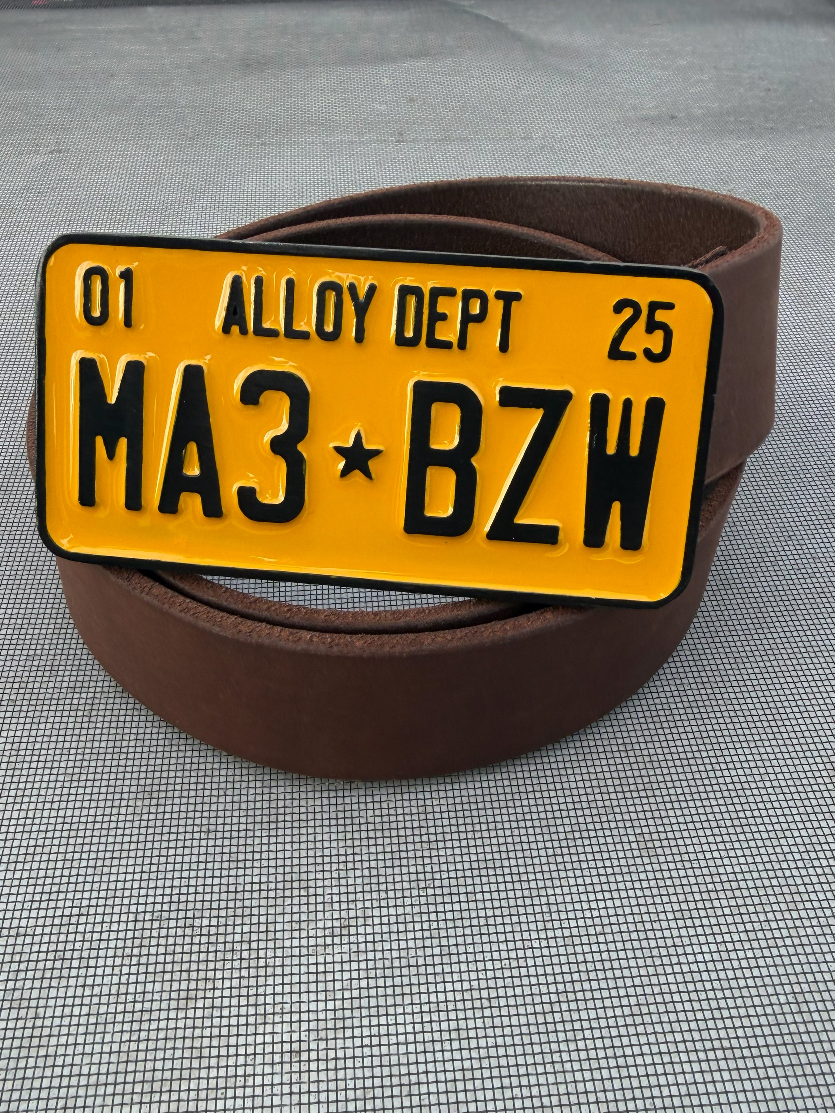 THE NUMBER PLATE BELT