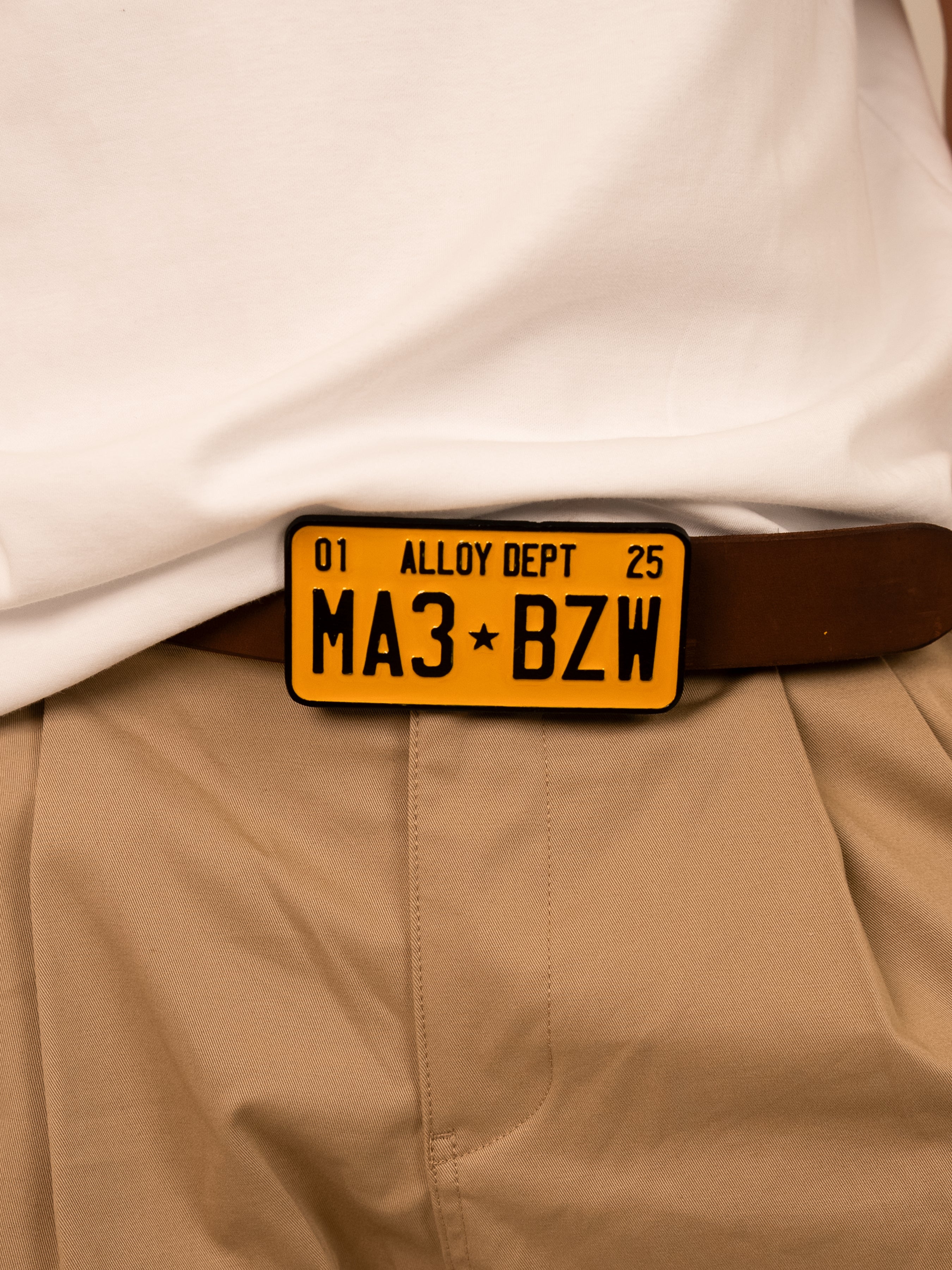 THE NUMBER PLATE BELT